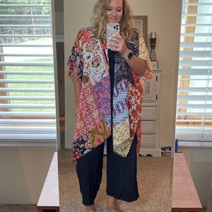 Multi print & color kimono - one size